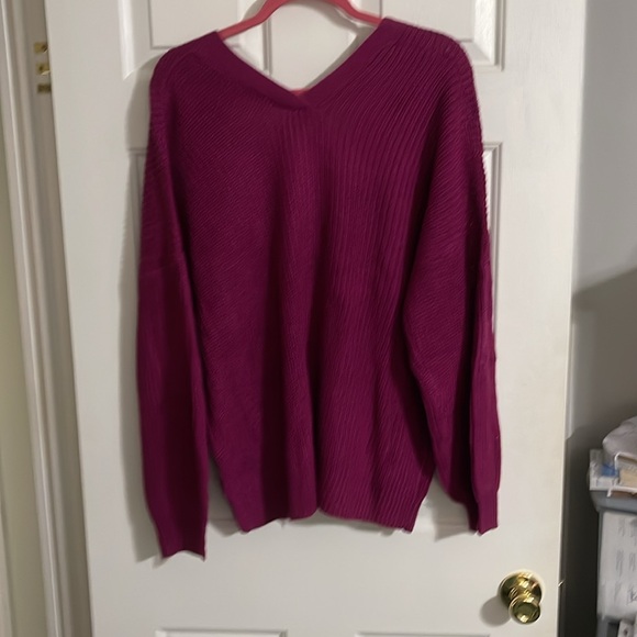 NWT Boutique Purchased Magenta Buttondown Cardigan - Picture 4 of 4